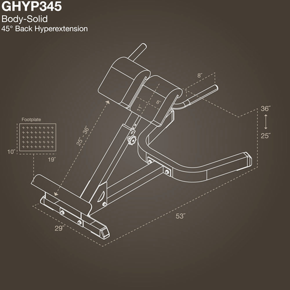 Body Solid GHYP345 45° Hyper Exetension