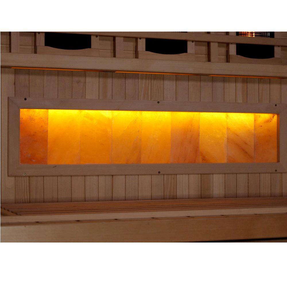 Golden Designs GDI-8010-03 Full Spectrum 1 Person Sauna Near Zero EMF with Himalayan Salt Bar