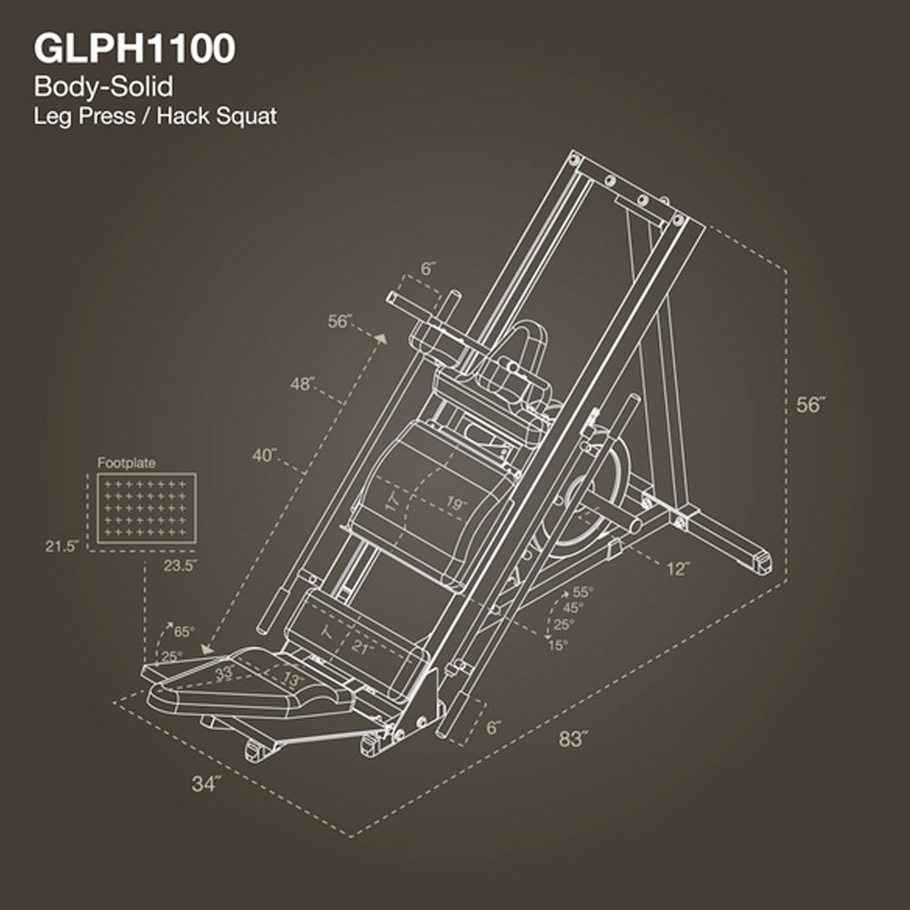 Body Solid GLPH1100 Leg Press & Hack Squat