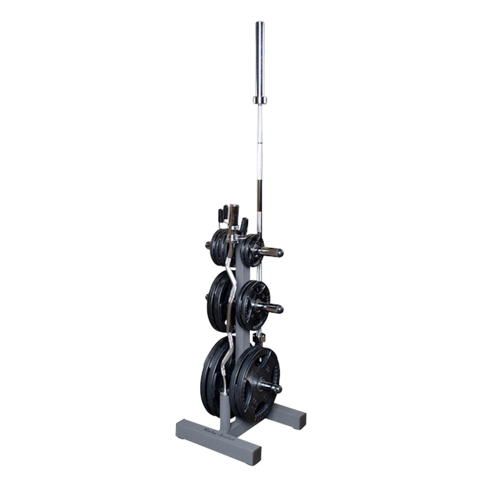 Body Solid WT46 Olympic Plate Tree & Bar Holder