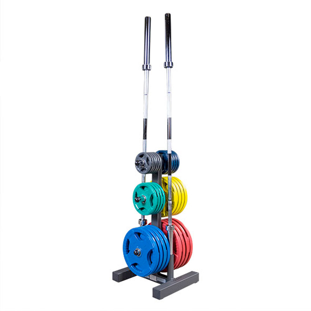 Body Solid WT46 Olympic Plate Tree & Bar Holder